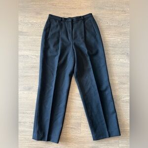 Vintage Lauren Ralph Lauren Women’s 100% Wool Pleated Black Dress Pants Size 12